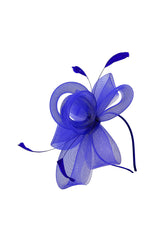Elegant Mesh Bow Fascinator with Feather Detail