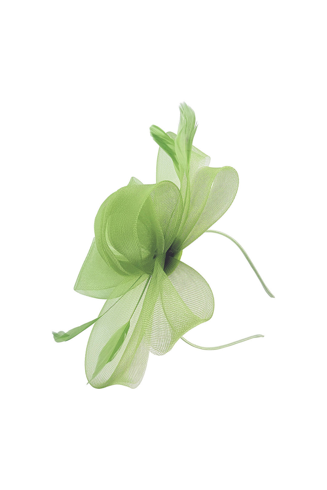Elegant Mesh Bow Fascinator with Feather Detail