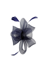 Elegant Mesh Bow Fascinator with Feather Detail