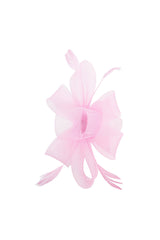 Elegant Mesh Bow Fascinator with Feather Detail