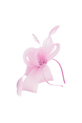 Elegant Mesh Bow Fascinator with Feather Detail