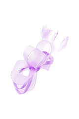 Textured Envelope Clutch Bag with Gold Chain and Loop Fascinator Occasion Lilac Set