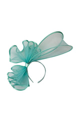 Large Mesh Loop Fascinator Headband with Structured Bow-Knot Design