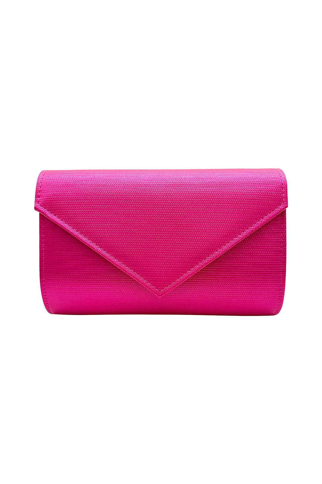 Textured Envelope Clutch Bag with Gold Chain Strap