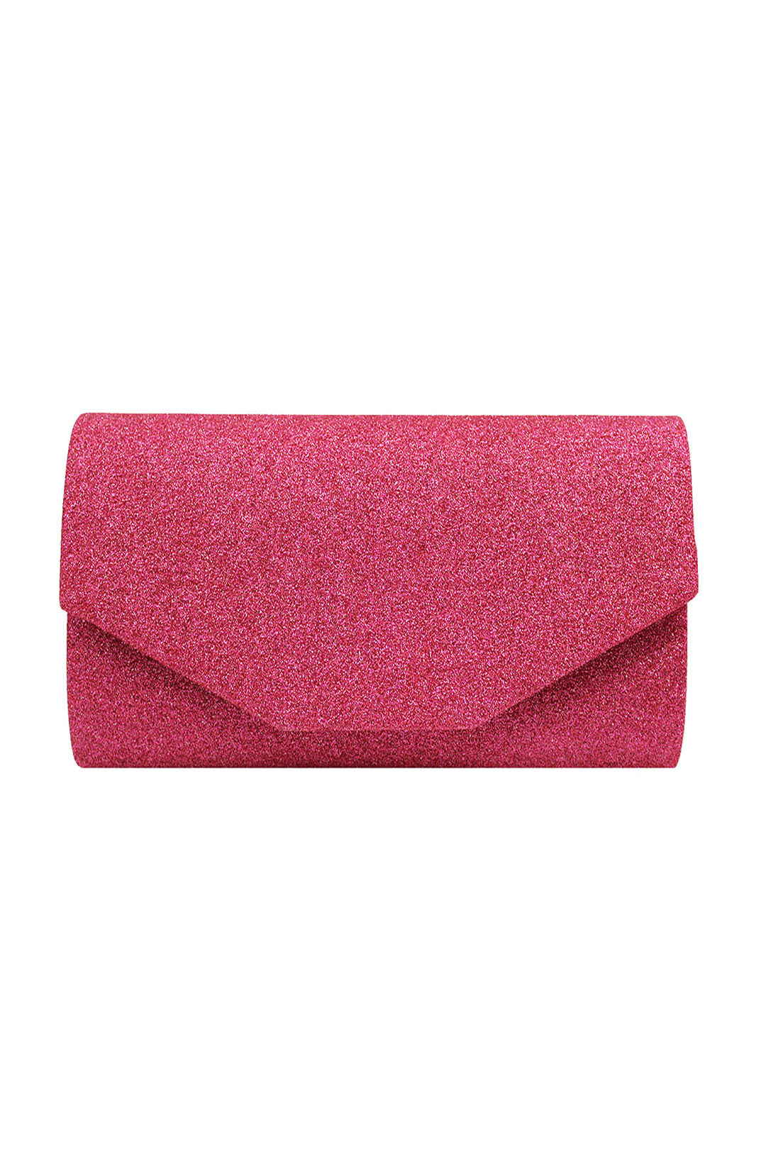 Glitter Envelope Clutch Bag with Gold /Silver Chain Strap
