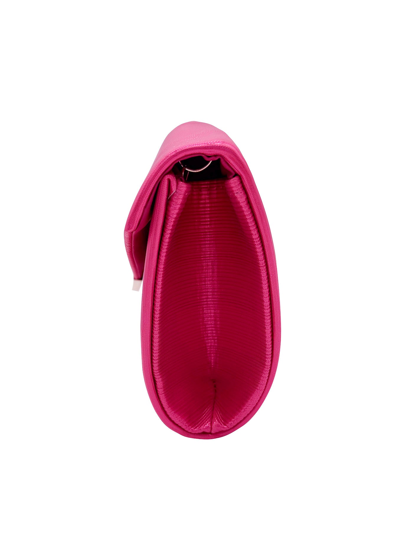 Textured Envelope Clutch Bag with Chain Strap