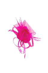Feather & Mesh Flower Fascinator with clip and hair band