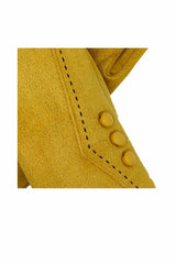 Women’s Touchscreen Faux Suede Gloves with Button Detail