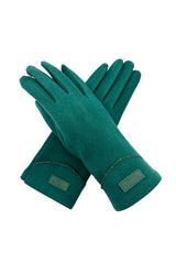 Plain Gloves with Single Stripe & Fleece Lining