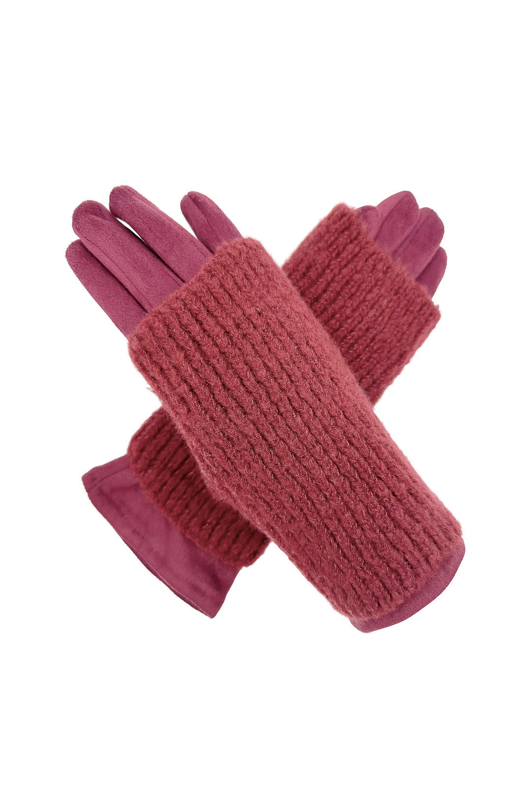 2-in-1 Cosy Knit Overlay Gloves