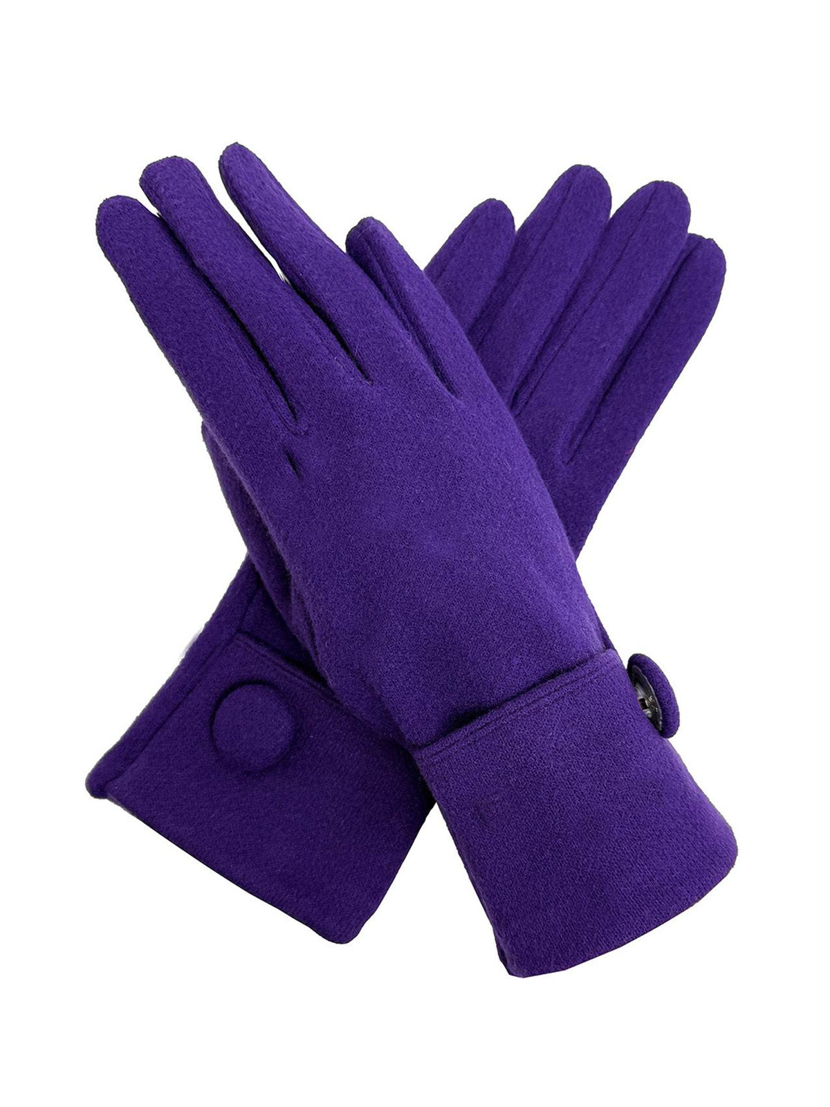 Women’s Classic Button Detail Gloves in Soft Cotton Blend