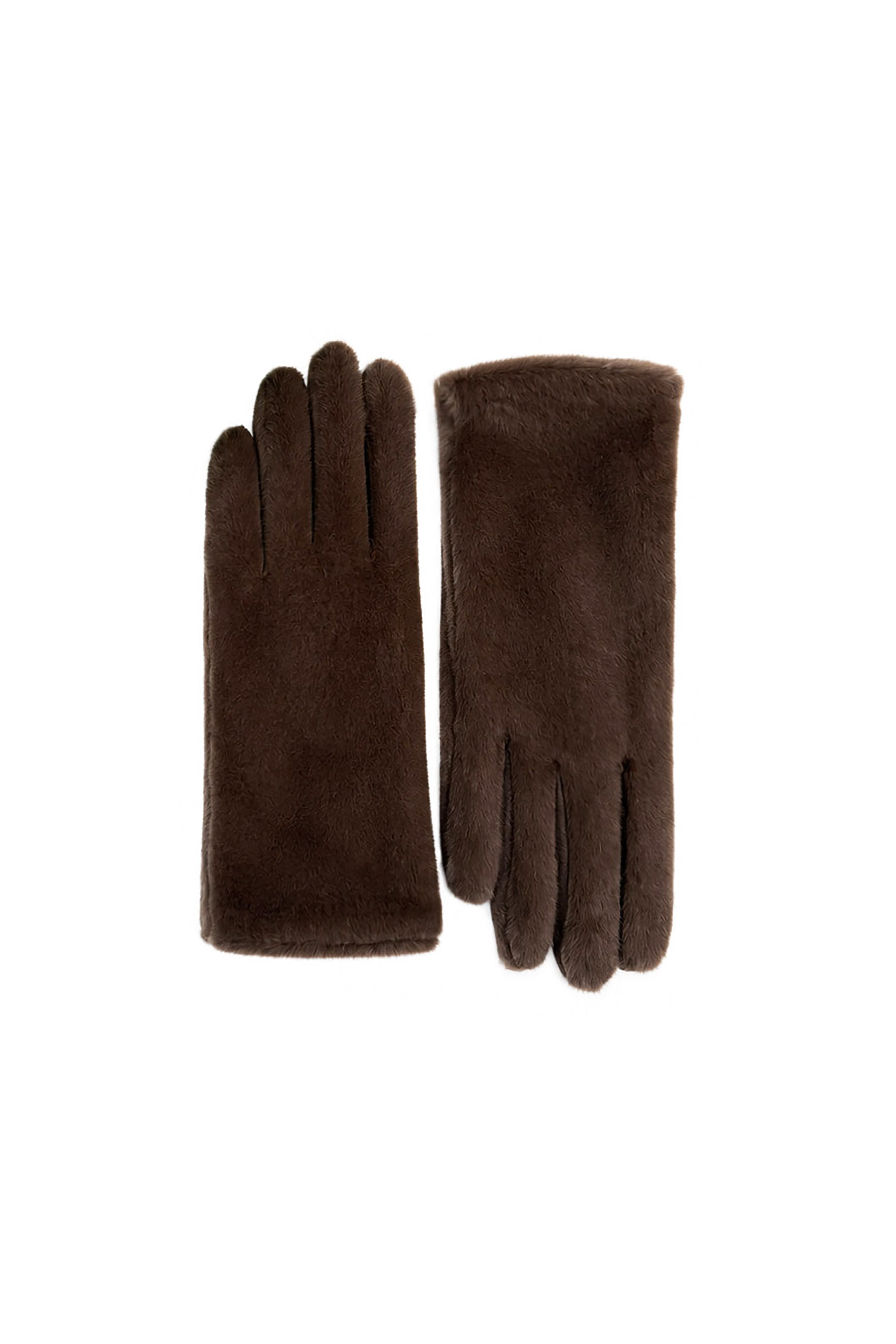 Women’s Soft Faux Fur Touchscreen Gloves
