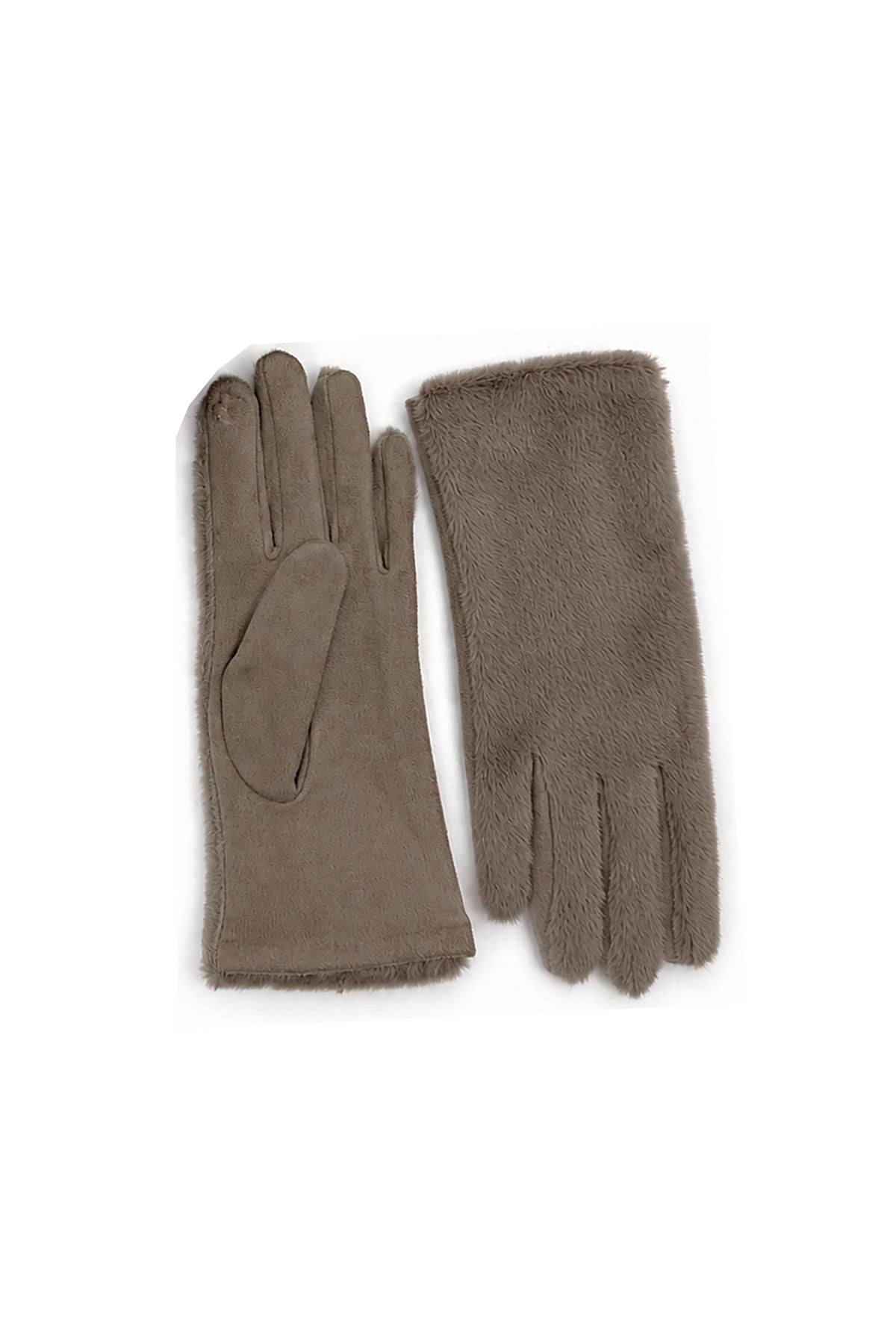 Women’s Soft Faux Fur Touchscreen Gloves