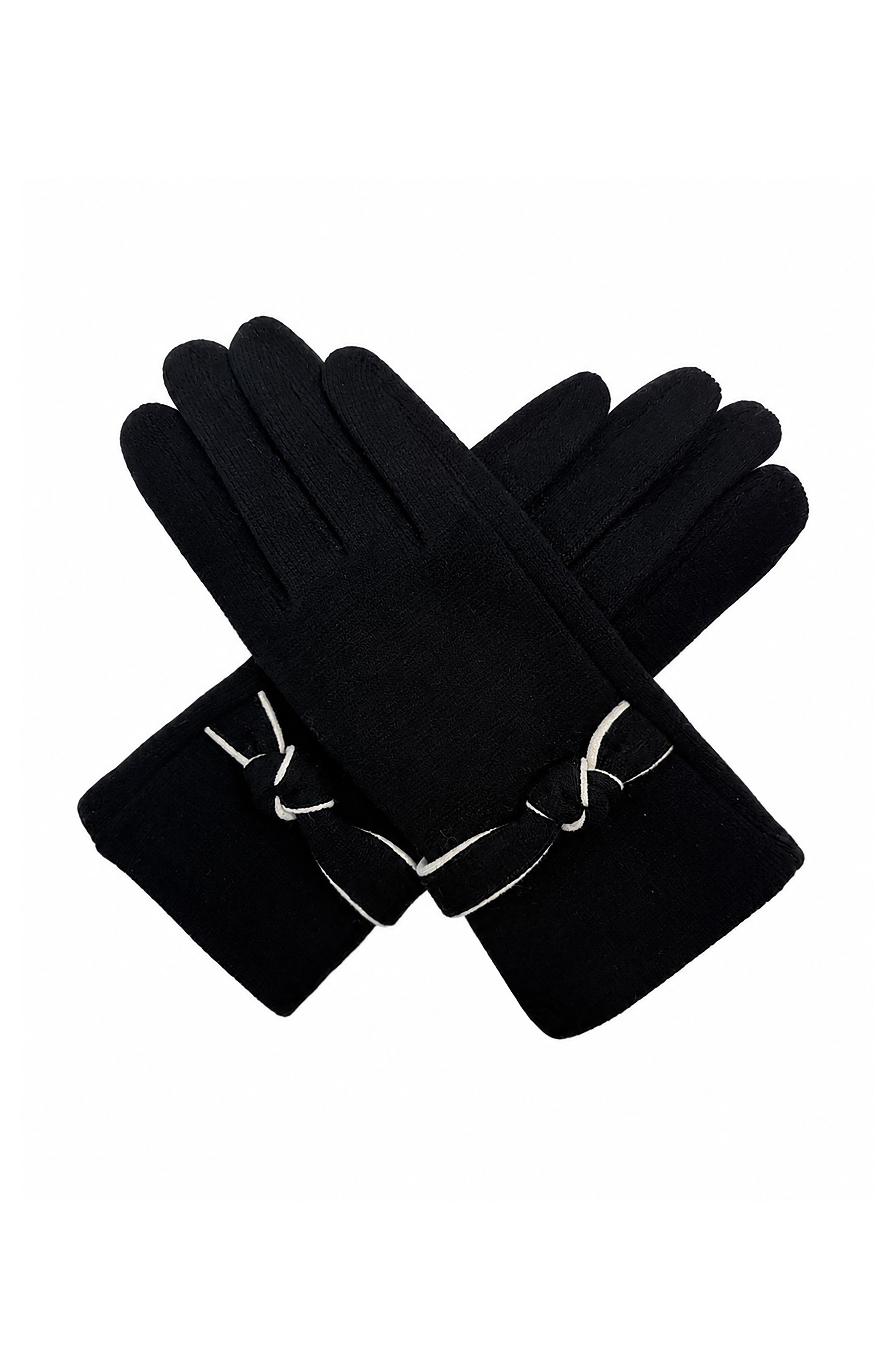 Women’s Soft Knot Detail Touchscreen Gloves
