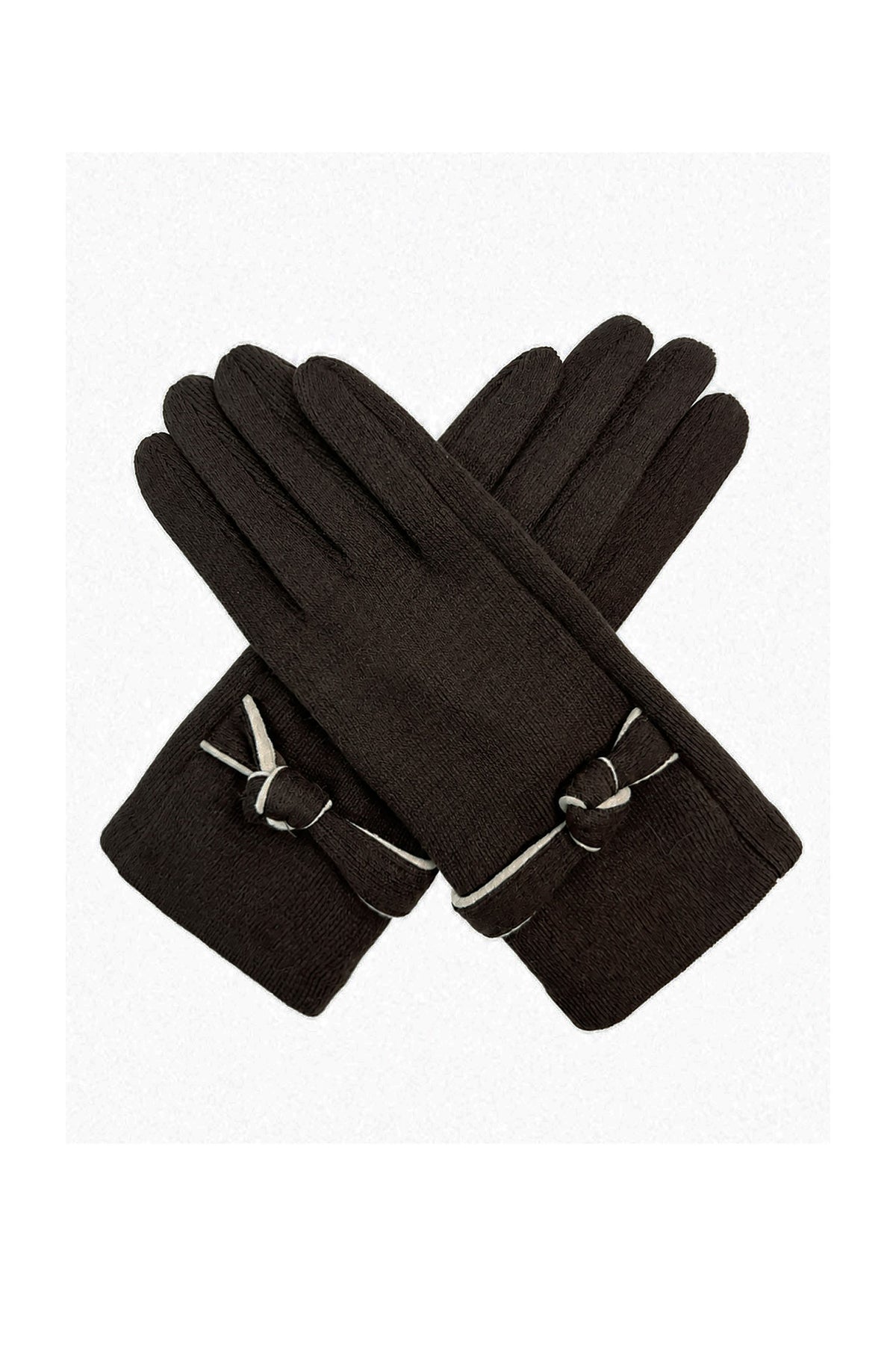 Women’s Soft Knot Detail Touchscreen Gloves