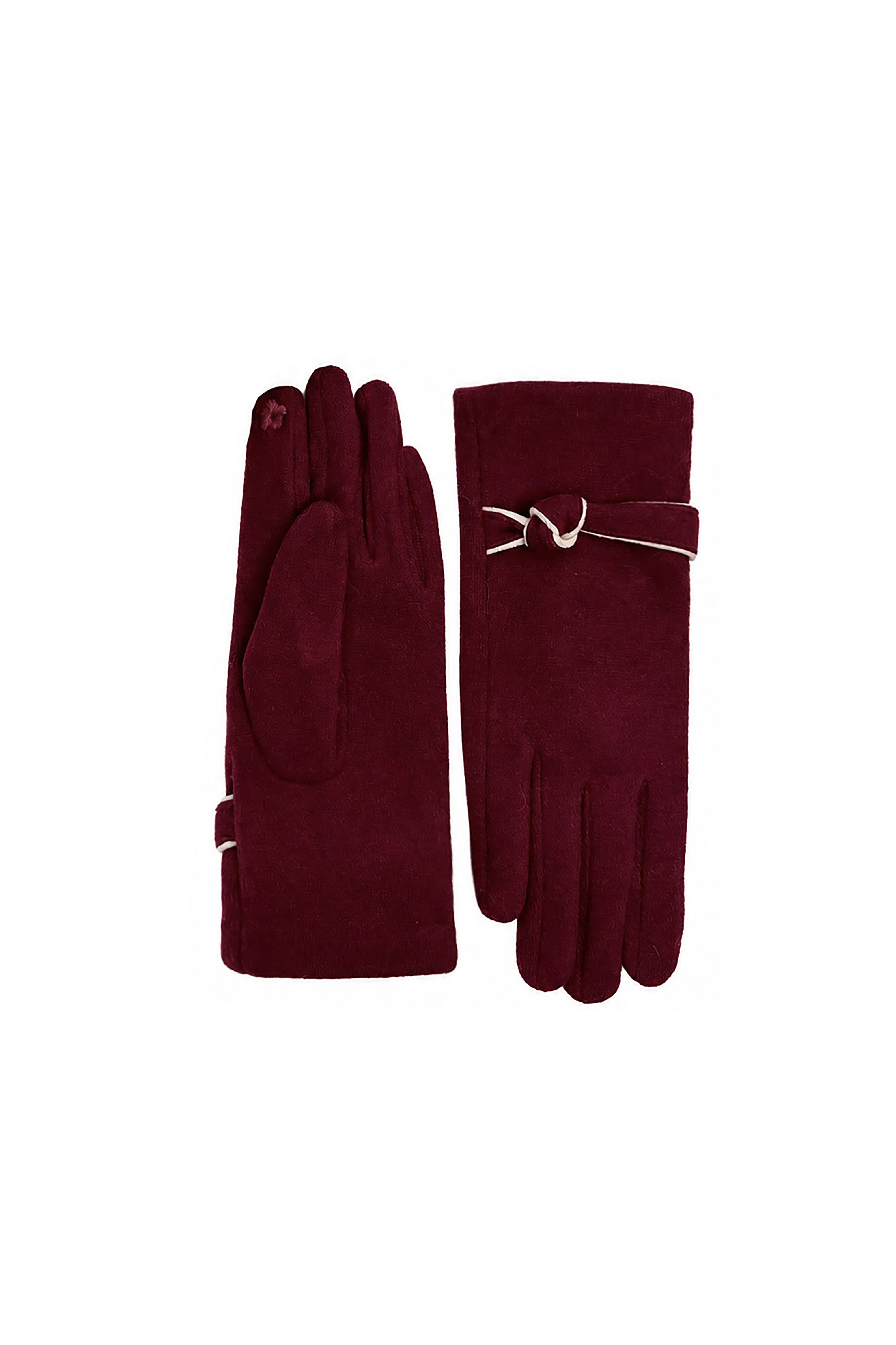 Women’s Soft Knot Detail Touchscreen Gloves