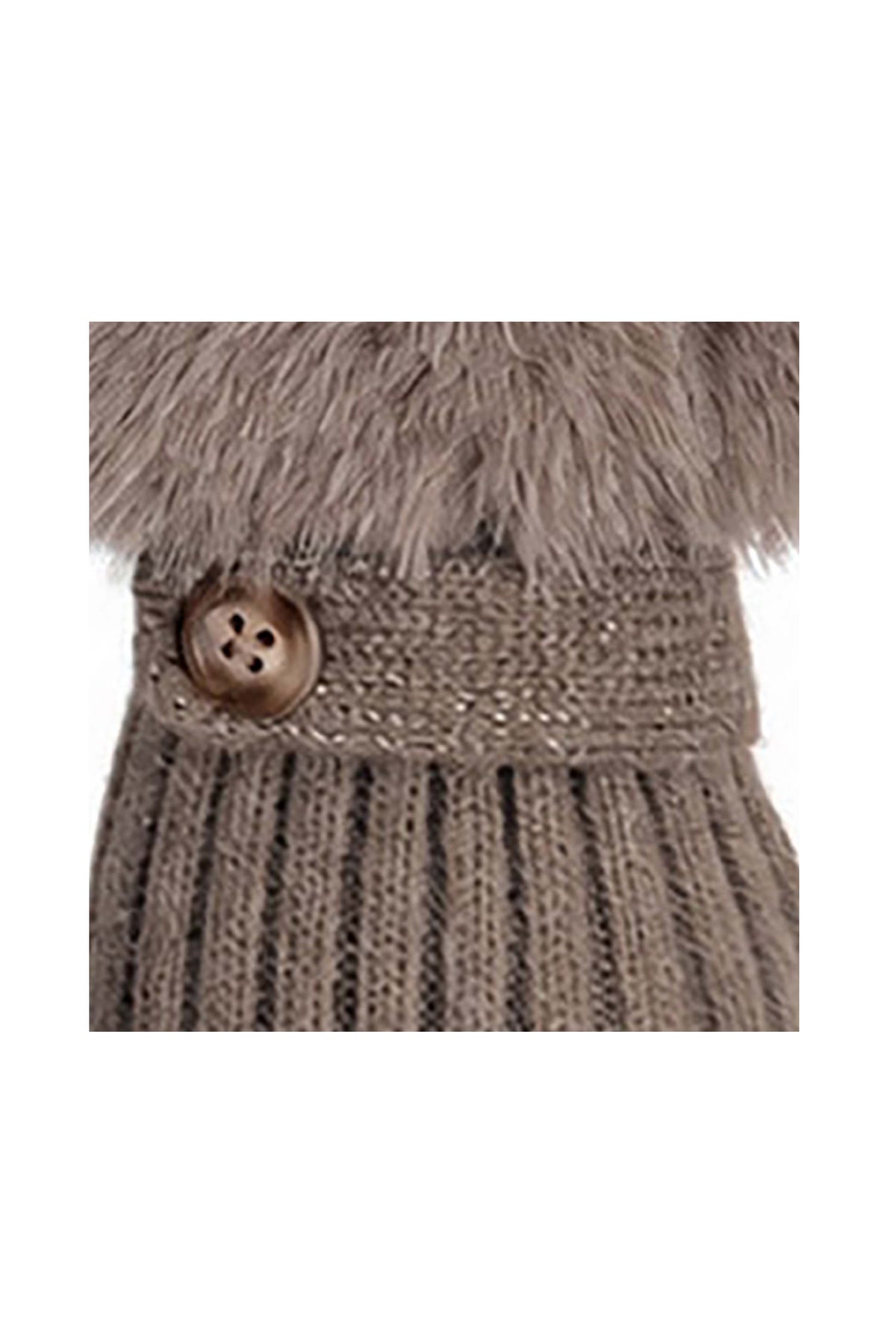 Faux Fur Cuff Bow Touchscreen Gloves