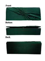Luxury Satin Twist Knot Evening Clutch Bag with Detachable Chain