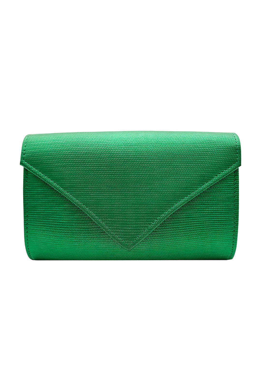 Textured Envelope Clutch Bag with Gold Chain Strap