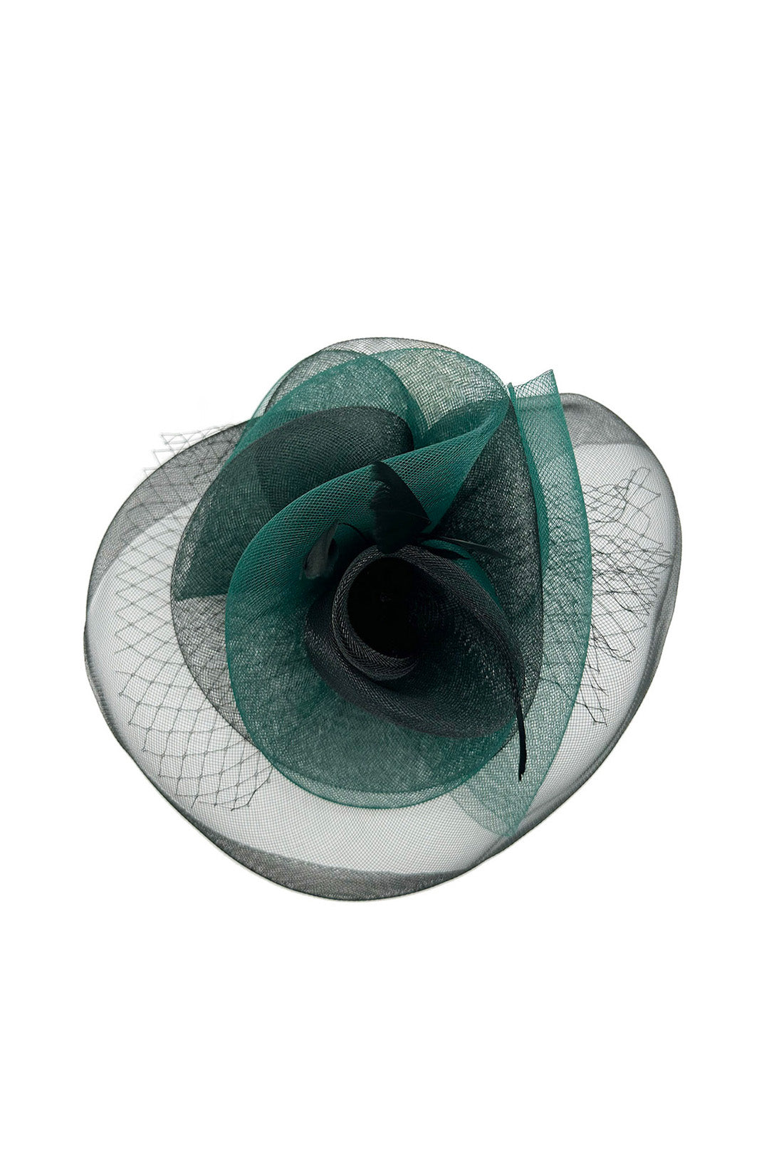Layered Sinamay Disc Fascinator with Feather Detail