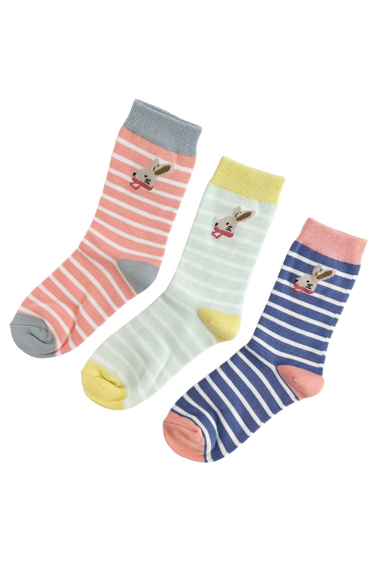 Women’s Bamboo Bunny Stripe Socks – 3 Pack with Gift Box