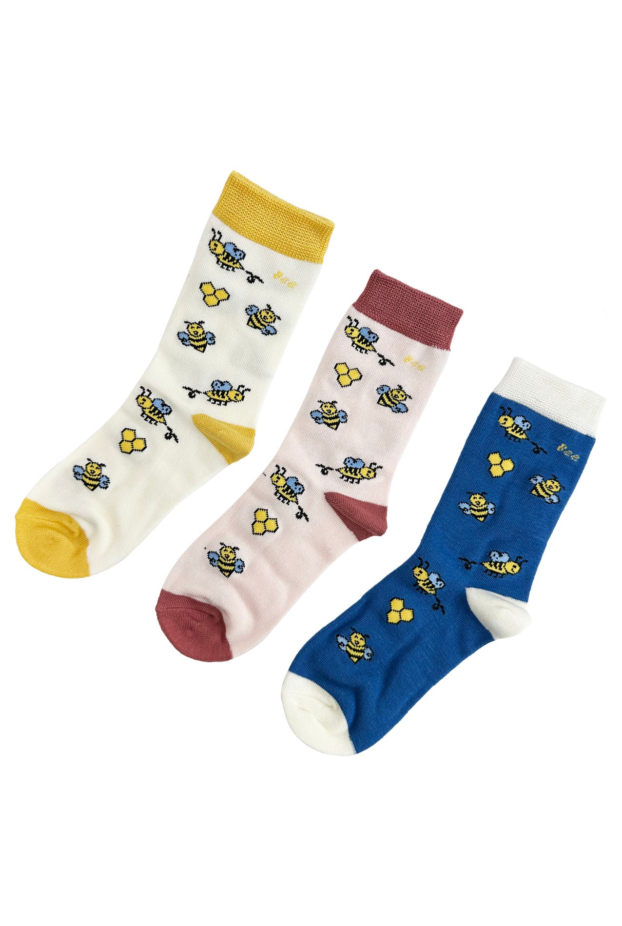 Women’s Bamboo Beeand Honeycomb Print Socks – 3 Pack with Gift Box