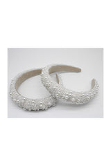 Clustered Large and Small Pearl Embellished Headband