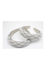 Crisscross Pearl and Crystal Embellished Headband