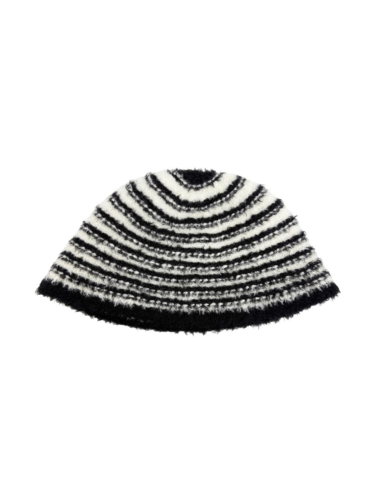 Soft Textured Striped Knit Hat