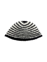 Soft Textured Striped Knit Hat