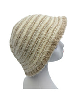 Soft Textured Striped Knit Hat