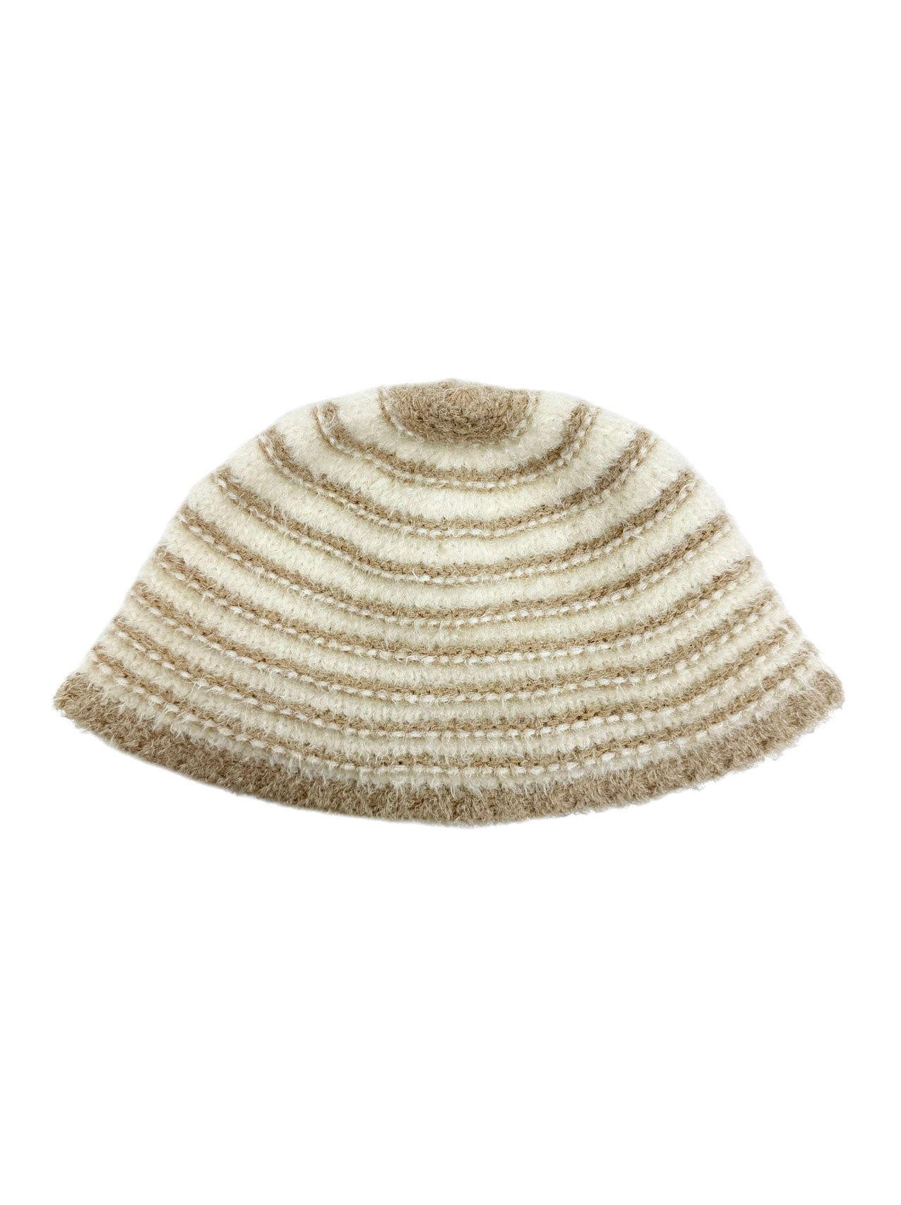 Soft Textured Striped Knit Hat