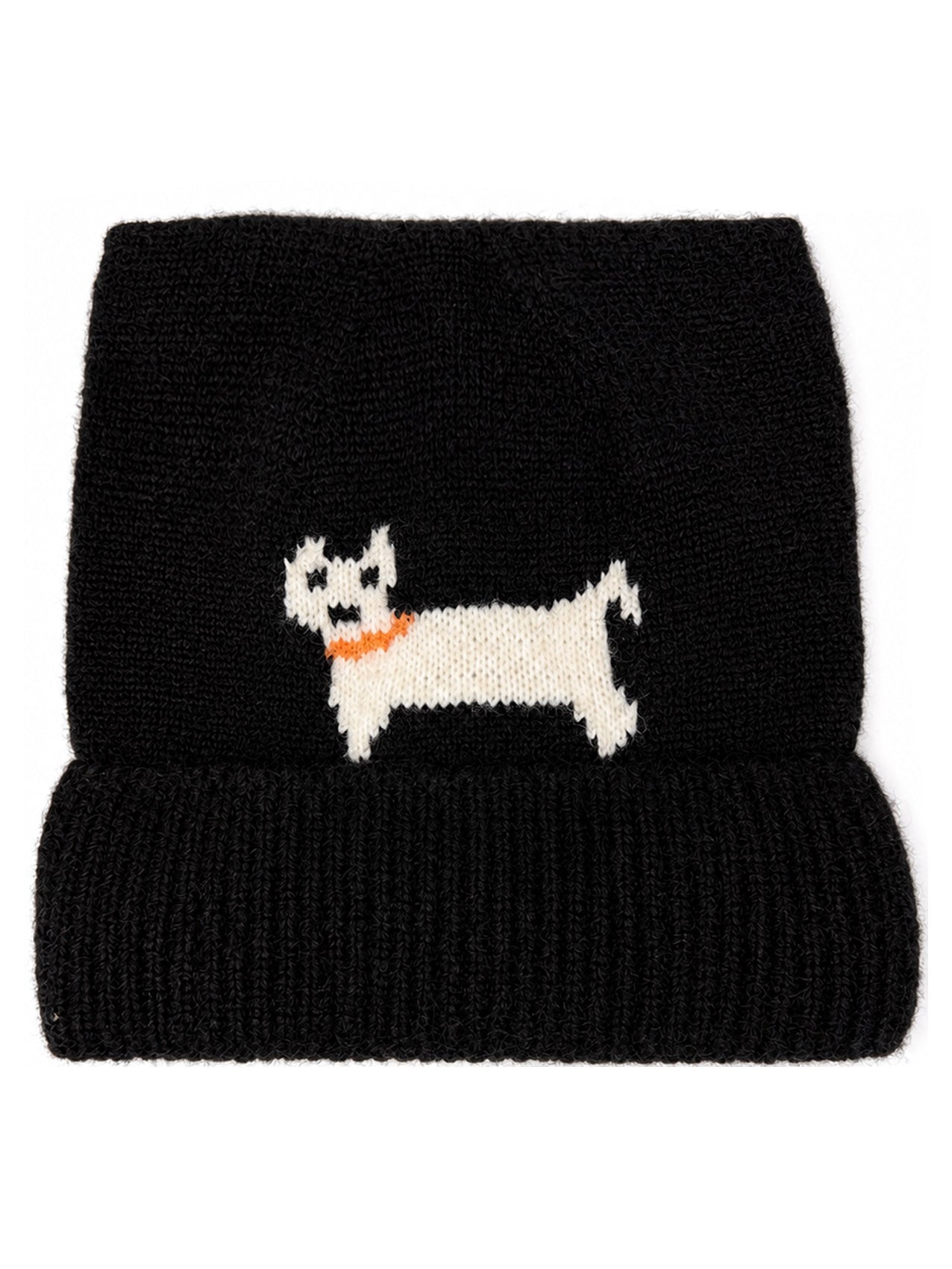 Women’s Dog Motif Knit Turn-Up Cat Ear Beanie Hat