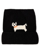 Women’s Dog Motif Knit Turn-Up Cat Ear Beanie Hat