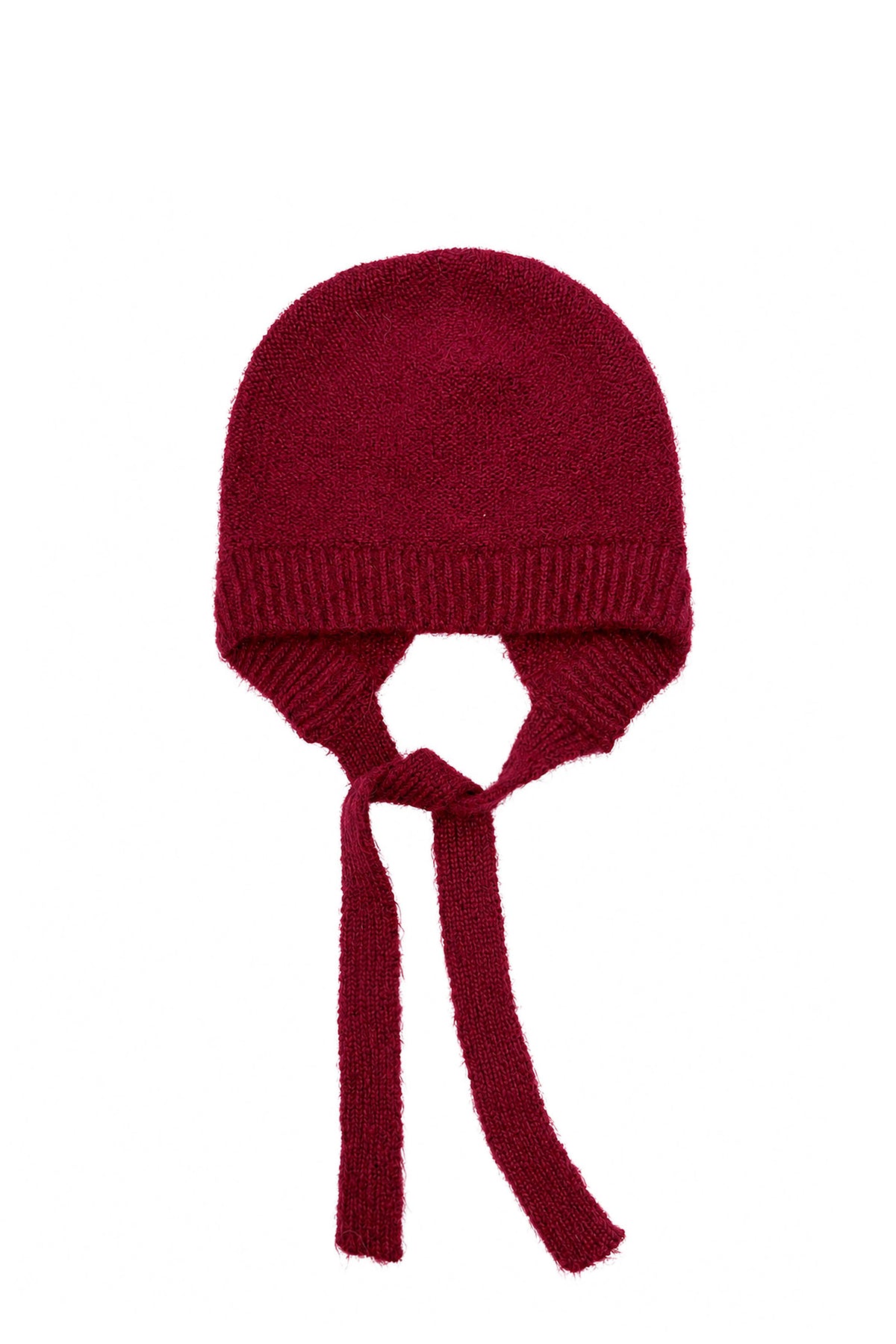 Women’s Soft Knit Tie Bonnet Hat with Chin Ties