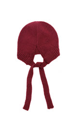 Women’s Soft Knit Tie Bonnet Hat with Chin Ties