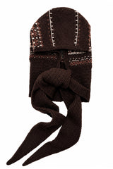 Nordic Pattern Knitted Balaclava Hood Scarf