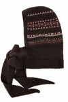 Nordic Pattern Knitted Balaclava Hood Scarf
