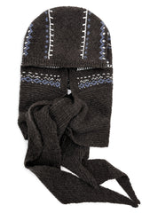 Nordic Pattern Knitted Balaclava Hood Scarf