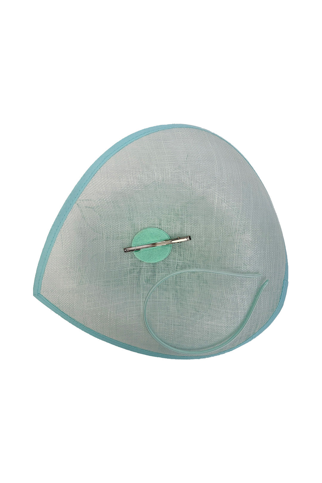 Teardrop Mesh Fascinator with Sculpted Flower Detail