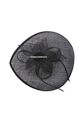 Teardrop Mesh Fascinator with Sculpted Flower Detail