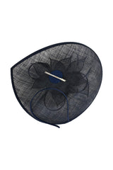 Teardrop Mesh Fascinator with Sculpted Flower Detail