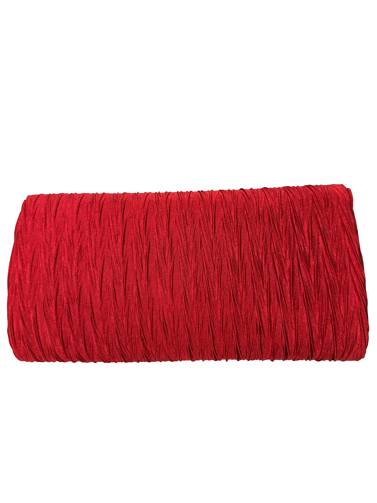 Ruched Satin Envelope Clutch Bag with Detachable Chain Strap