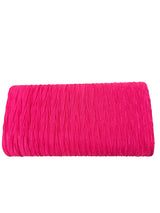 Ruched Satin Envelope Clutch Bag with Detachable Chain Strap