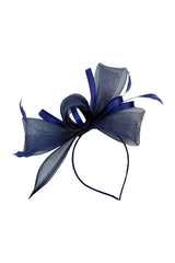 Structured Mesh Bow Fascinator Headband Maroon