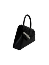Women's Evening Bag Ruched Asymmetric Clutch with Detachable Chain Shoulder Strap