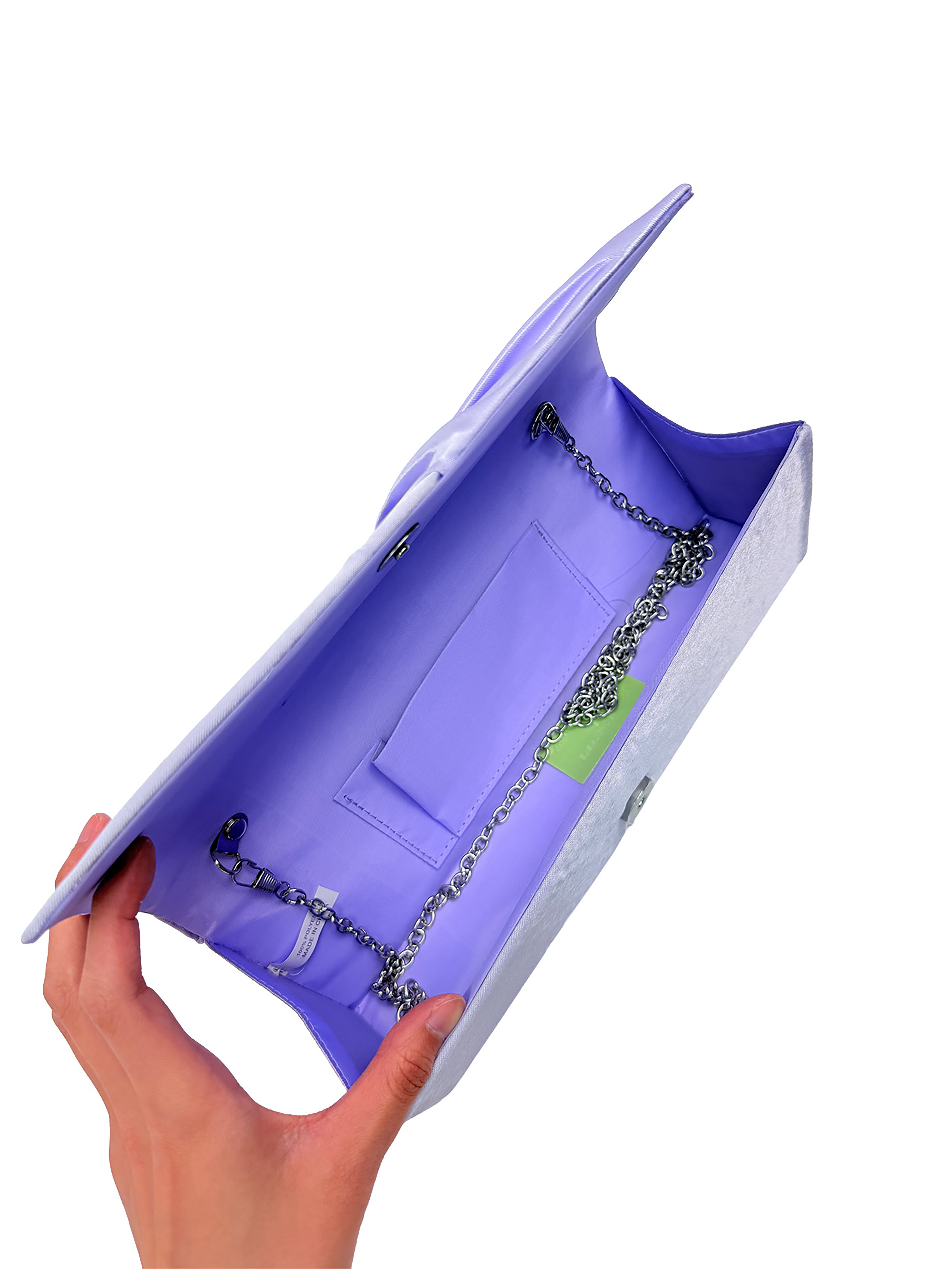 Luxury Satin Twist Knot Evening Clutch Bag with Detachable Chain