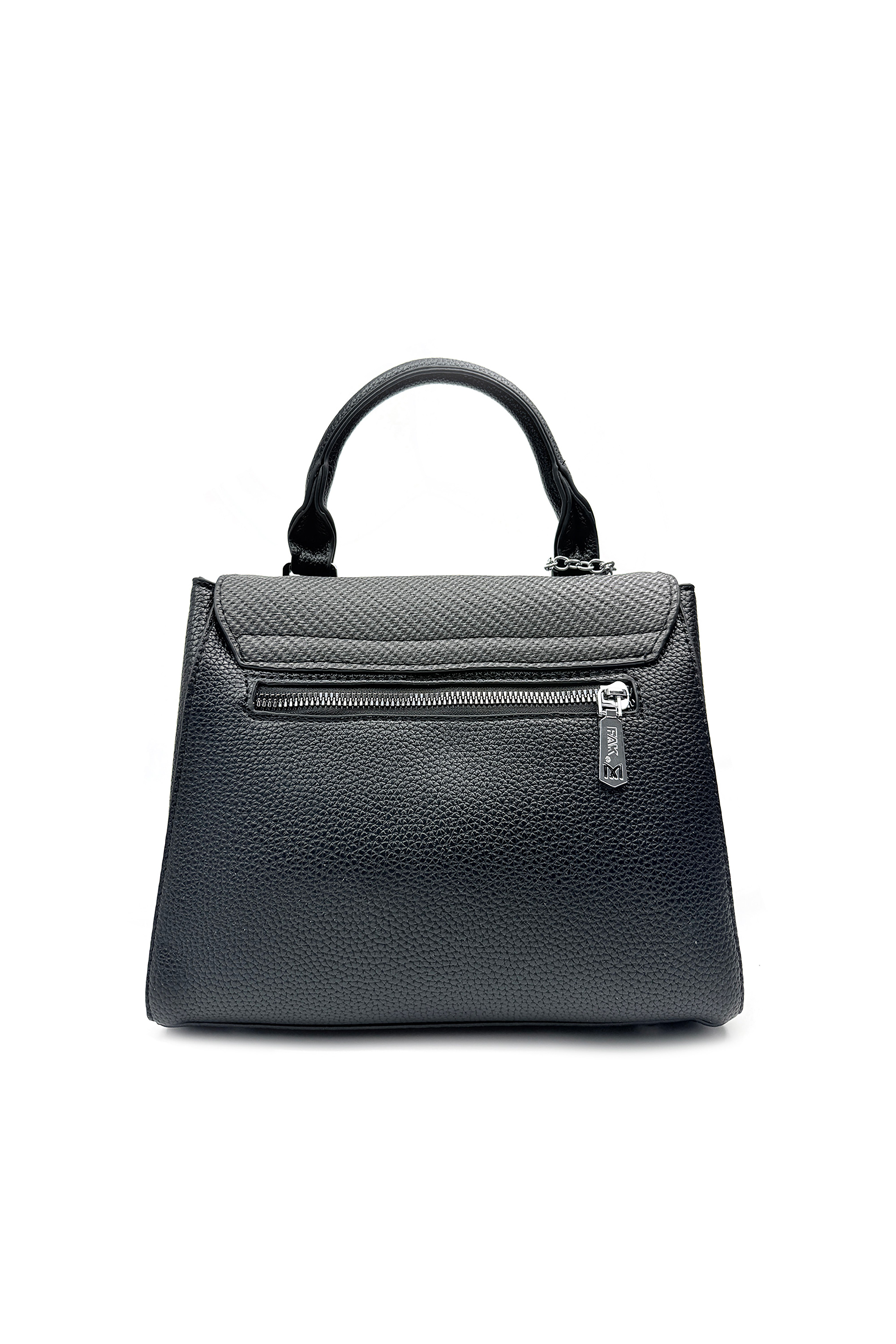 Structured Top Handle Crossbody Bag with Textured Finish