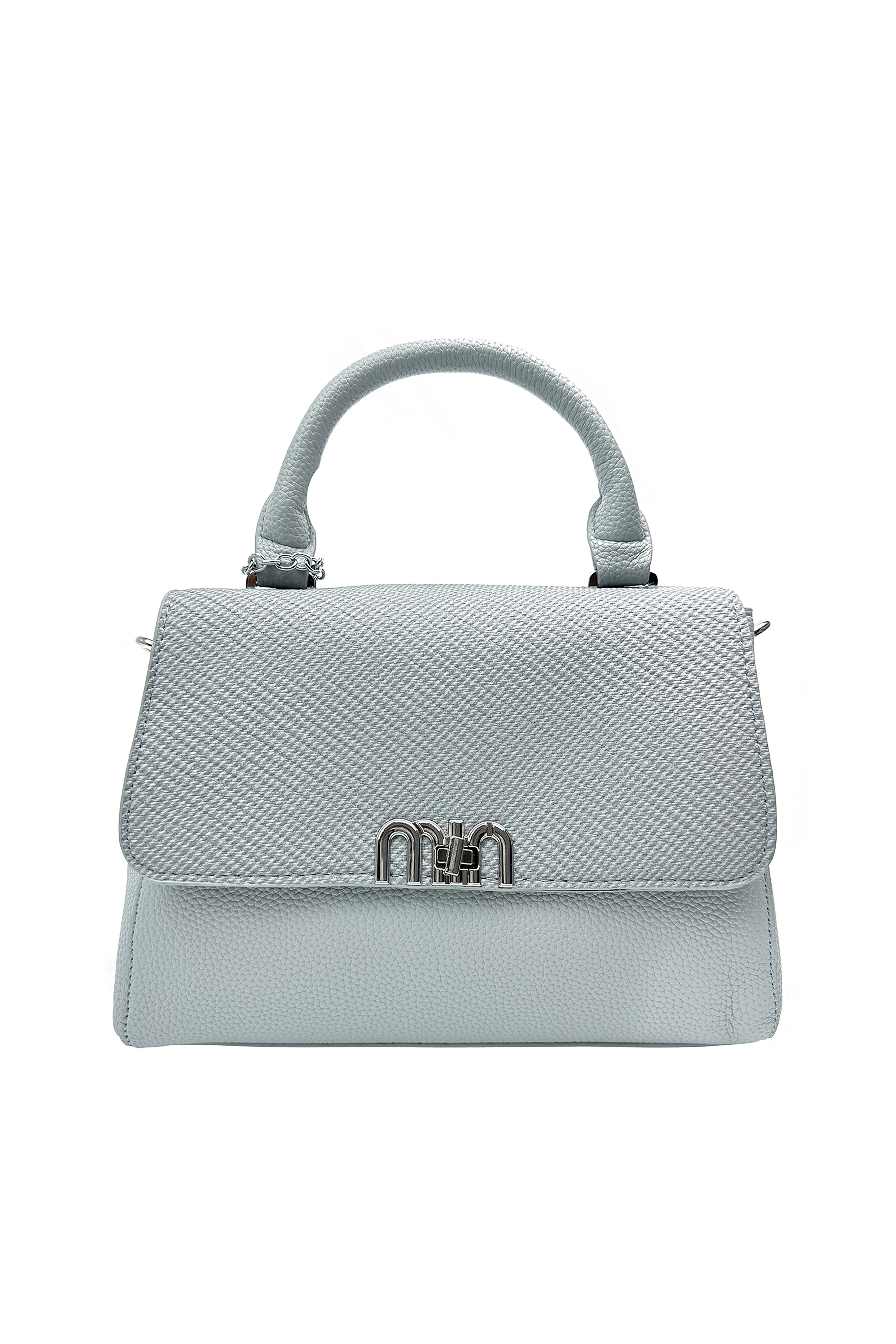 Structured Top Handle Crossbody Bag with Textured Finish