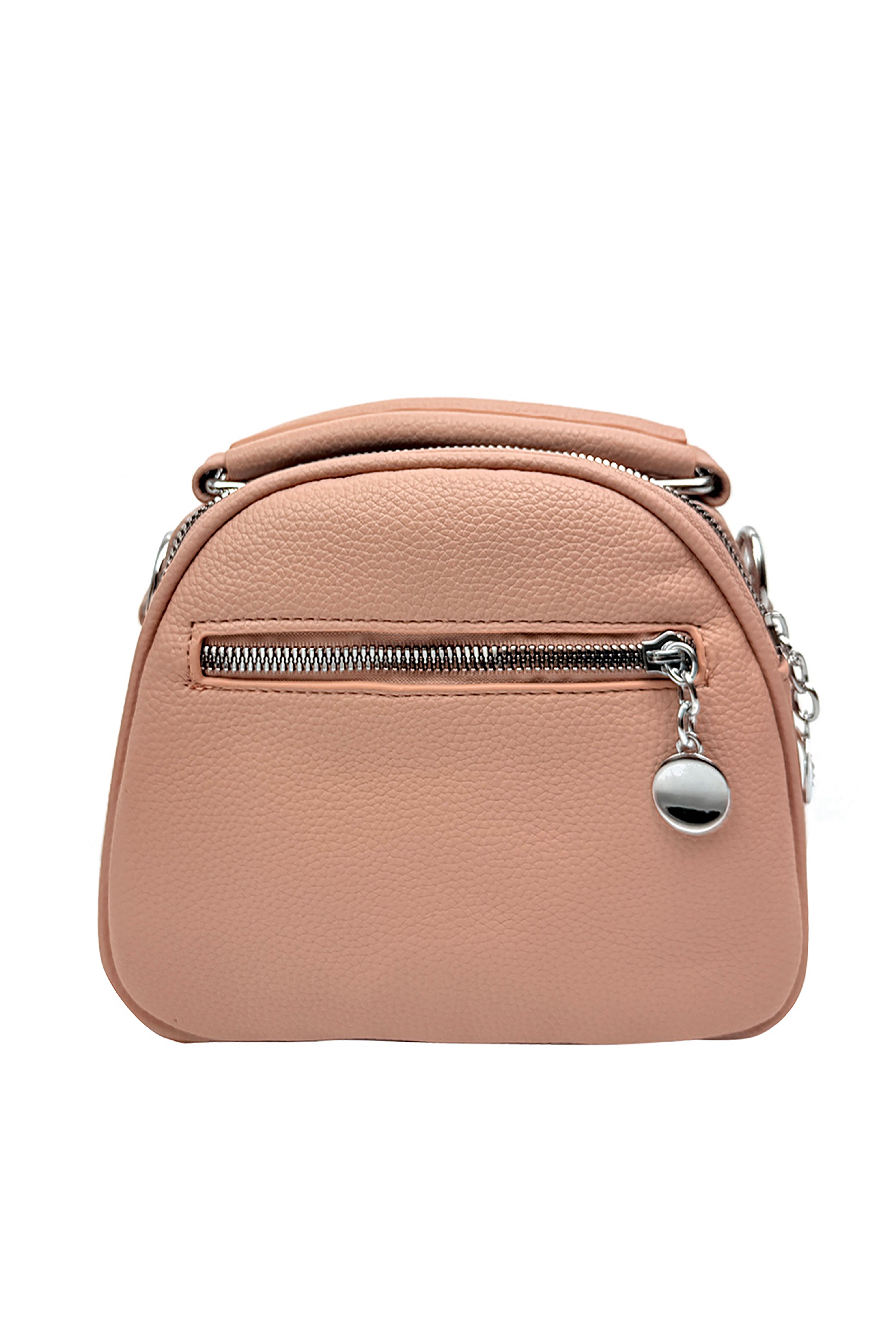 Mini Crossbody Bag with Textured Finish and Adjustable Strap
